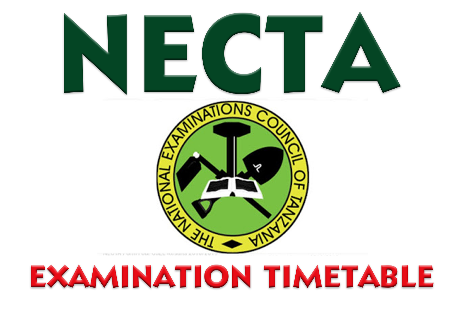 NECTA Darasa La Nnne Exams Timetable 2023